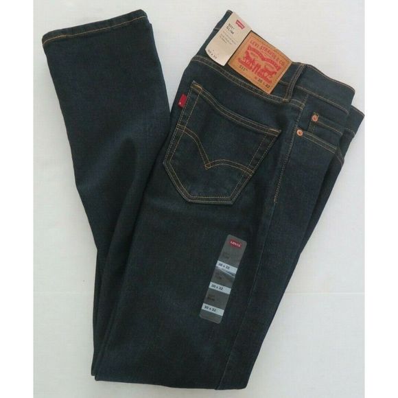 Levi's 511 Slim Men's Sz 30 x 32 Dark Indigo Original Riveted Denim Jeans - Picture 6 of 7